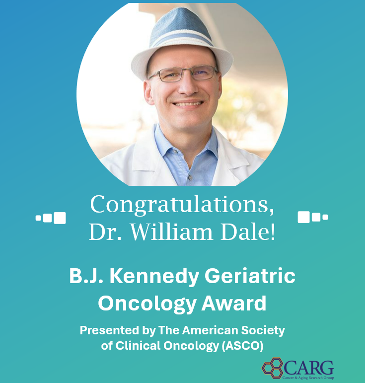 🌟Thrilled to extend our heartfelt congrats to the well-deserving winner of the 2024 #ASCO BJ Kennedy Geriatric Oncology Award @WilliamDale_MD! Your impactful contributions to the field of #GeriOnc are inspiring. Keep up the incredible work! Read More: bit.ly/3xcsDTM