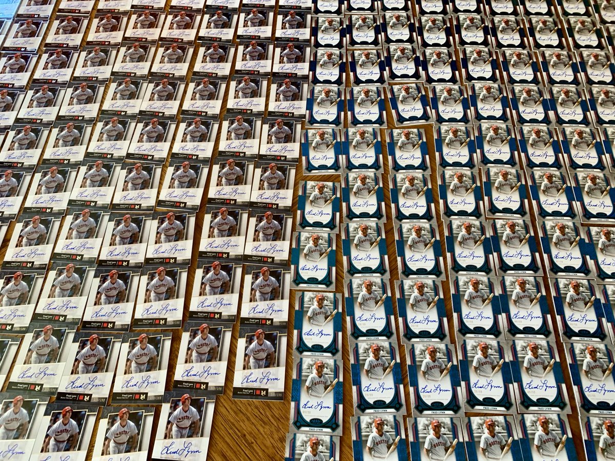 Another round of ⁦@Topps⁩ autographs. There are some very cool sets coming out this year. #writerscramp ⁦@Fanatics⁩