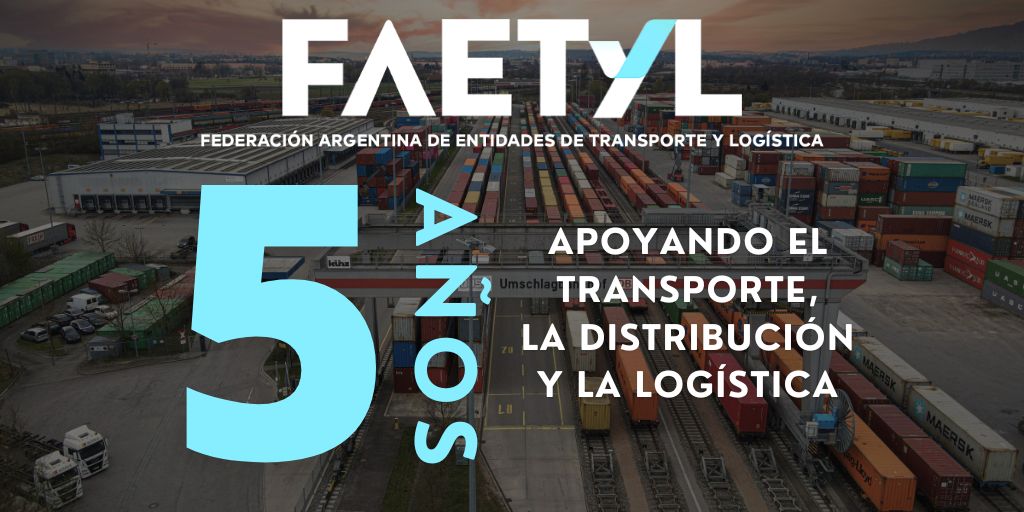 ¡FAETyL cumple 5 años! Es un orgullo acompañar día a día el servicio de transporte y logística 🚚 📦

Mirando hacia el futuro, nos comprometemos a seguir defendiendo los intereses del sector con determinación y dedicación.