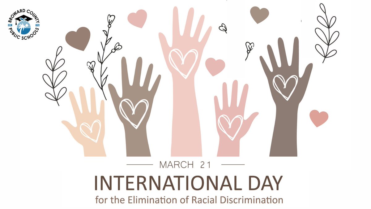 Today, we stand united against racial discrimination. As an inclusive educational community, BCPS reaffirm our commitment to equality, inclusivity, and respect for all. Let's celebrate our differences and strive for a future free of discrimination. #EliminateRacialDiscrimination