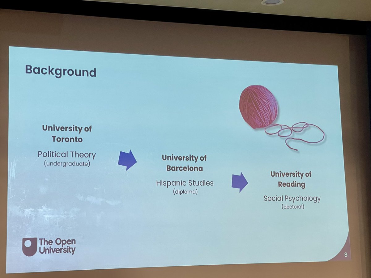 I love that all Rose’s slides so far have featured yarn and textiles crafts #OUtalks @OpenUniversity