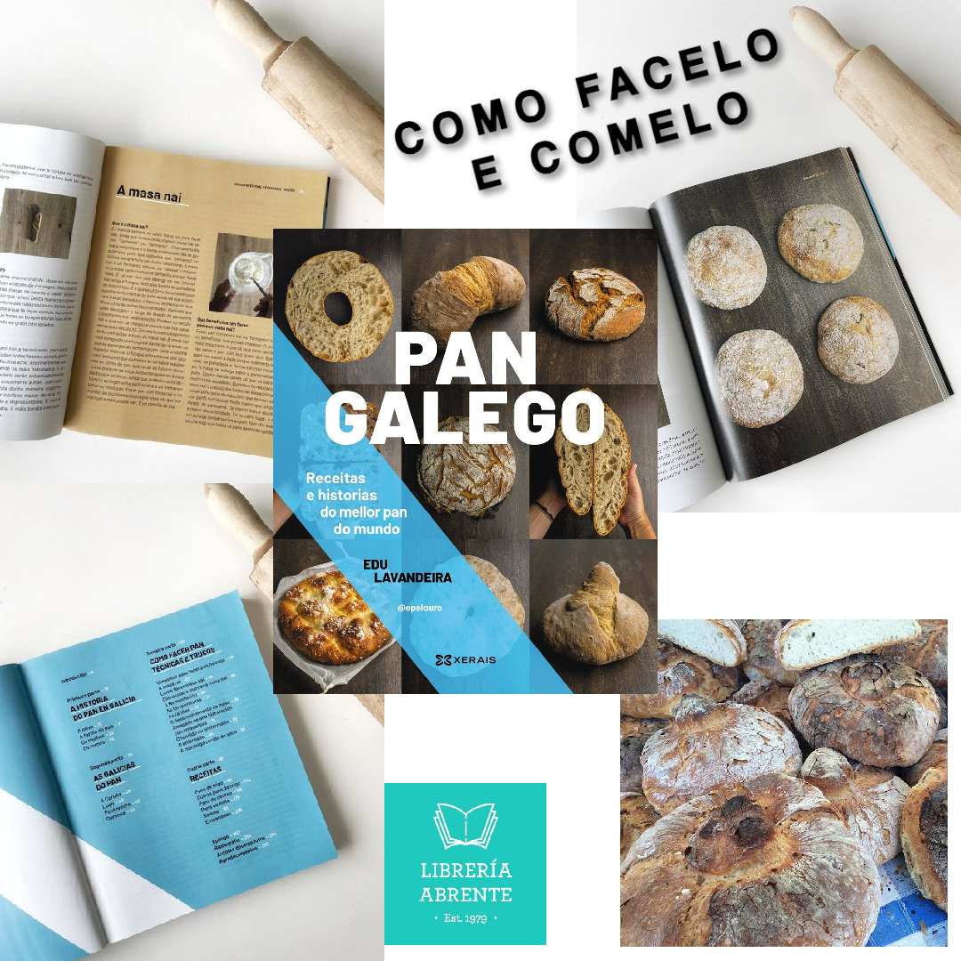 PAN GALEGO  
Como facelo e comelo.  
🥖 O pan galego é un territorio inabarcable, inmenso. E se non me cres, abre o libro porque cho imos demostrar!

libreriaabrente.es/products/pan-g…