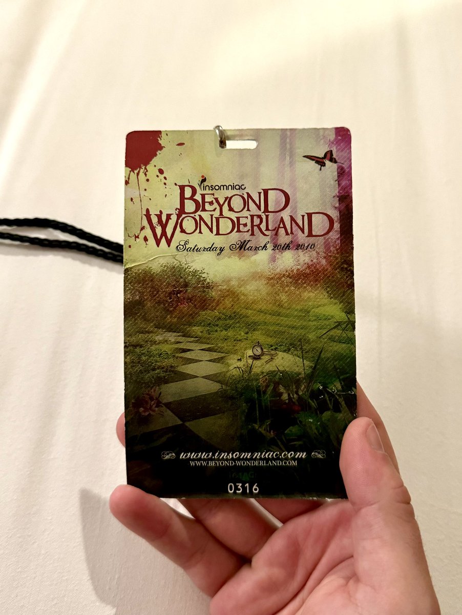 still got my pass from the first-ever Beyond Wonderland back in 2010... 14 years later now I'm playing my own set AND the opening ceremony for the entire fest 🍄 see u tmw