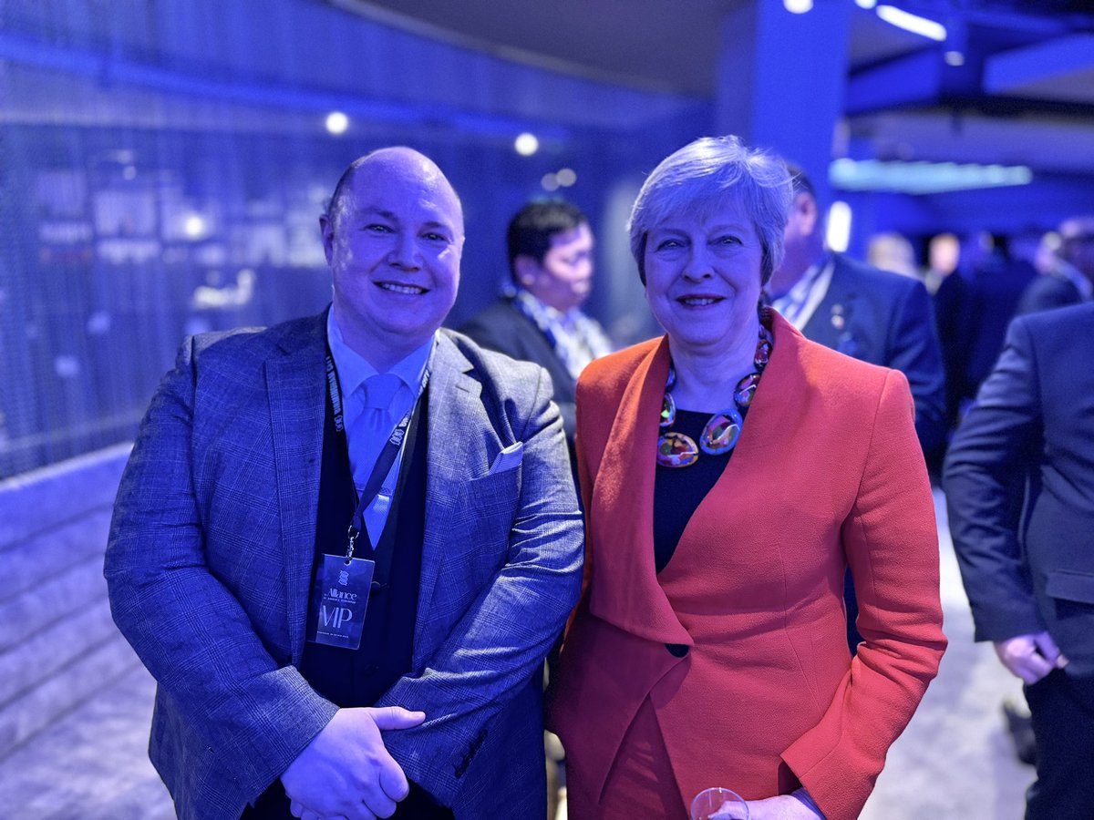I met Teresa May for dinner. Turns out she’s a Rugby fan, so we had a good chat about that. I didn’t bring up dancing. Did you know she is followed 24/7 by close protection officers for the rest of her life? Thanks to @andy4wm and @GarySambrook89 for putting on a great evening.