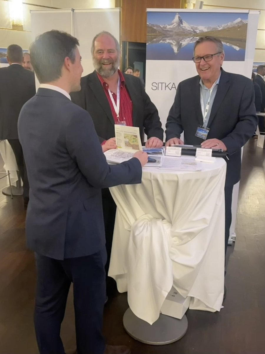 @sitkagoldcorp’s CEO, Cor Coe, and VP of Corporate Development, Mike Burke, wrapping up the 2nd day of successful 1:1 meetings at the SMI conference in Zürich. $SIG $SITKF #miningconference #preciousmetals #yukongold #commodities #gold #silver #copper #TSXvSIG