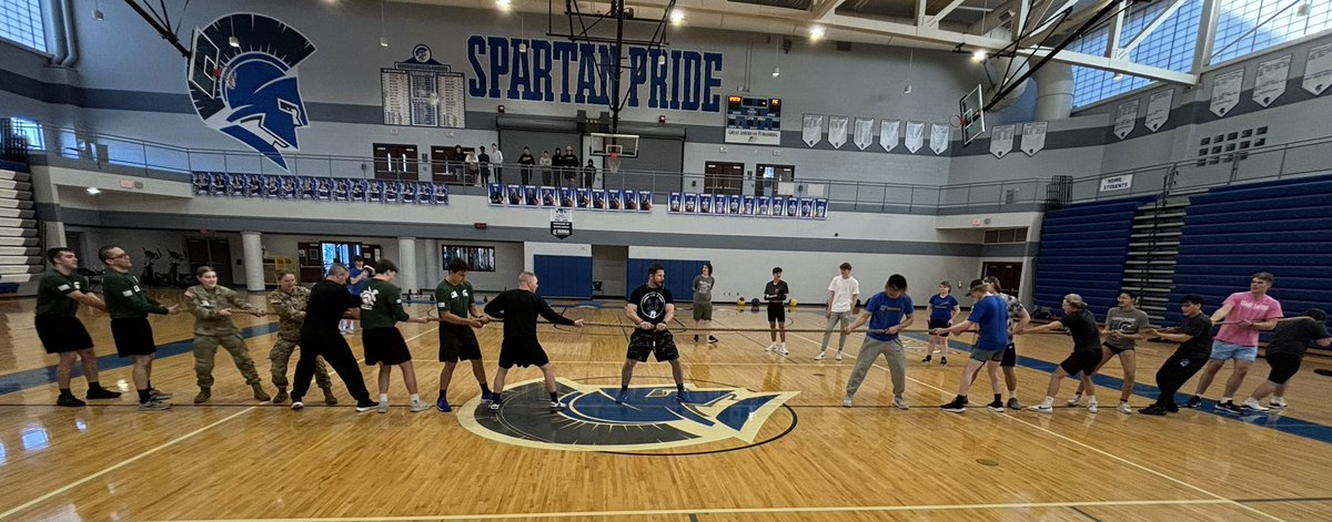 Big thank you to SSG Andrew W Swarts and crew from the Michigan Army <a href="/NationalGuard/">National Guard</a> for educating and competing with our Sparta HS PE classes! We appreciate your service!