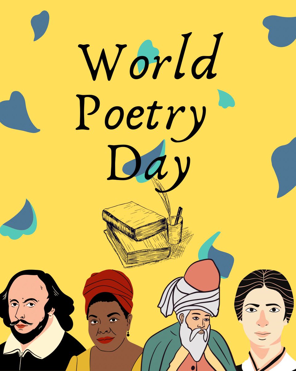 We hope you commemorate today by writing some wonderful poetry of your own! ✍🏼📝✨🩵 #WorldPoetryDay2024 Poets in picture: William Shakespeare, Maya Angelou, Rumi and Emily Dickenson