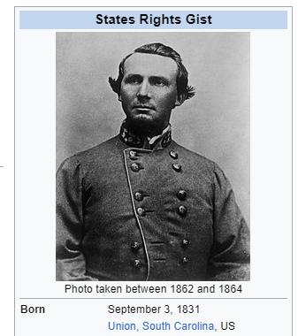 heres a guy who fought in the civil war who was named, from birth, 'states rights':