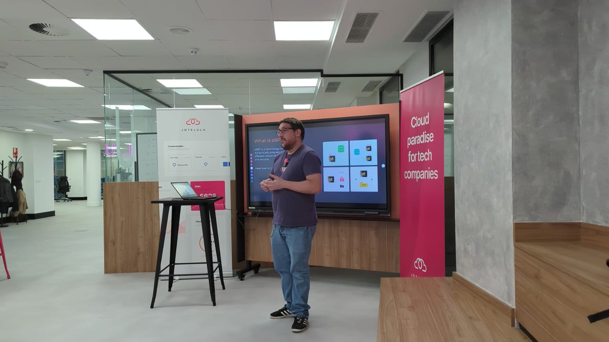 MadridDevops's tweet image. Empieza la charla de #madrid_devops sobre eBPF con @danielmellado_ en las oficinas de @jotelulu .