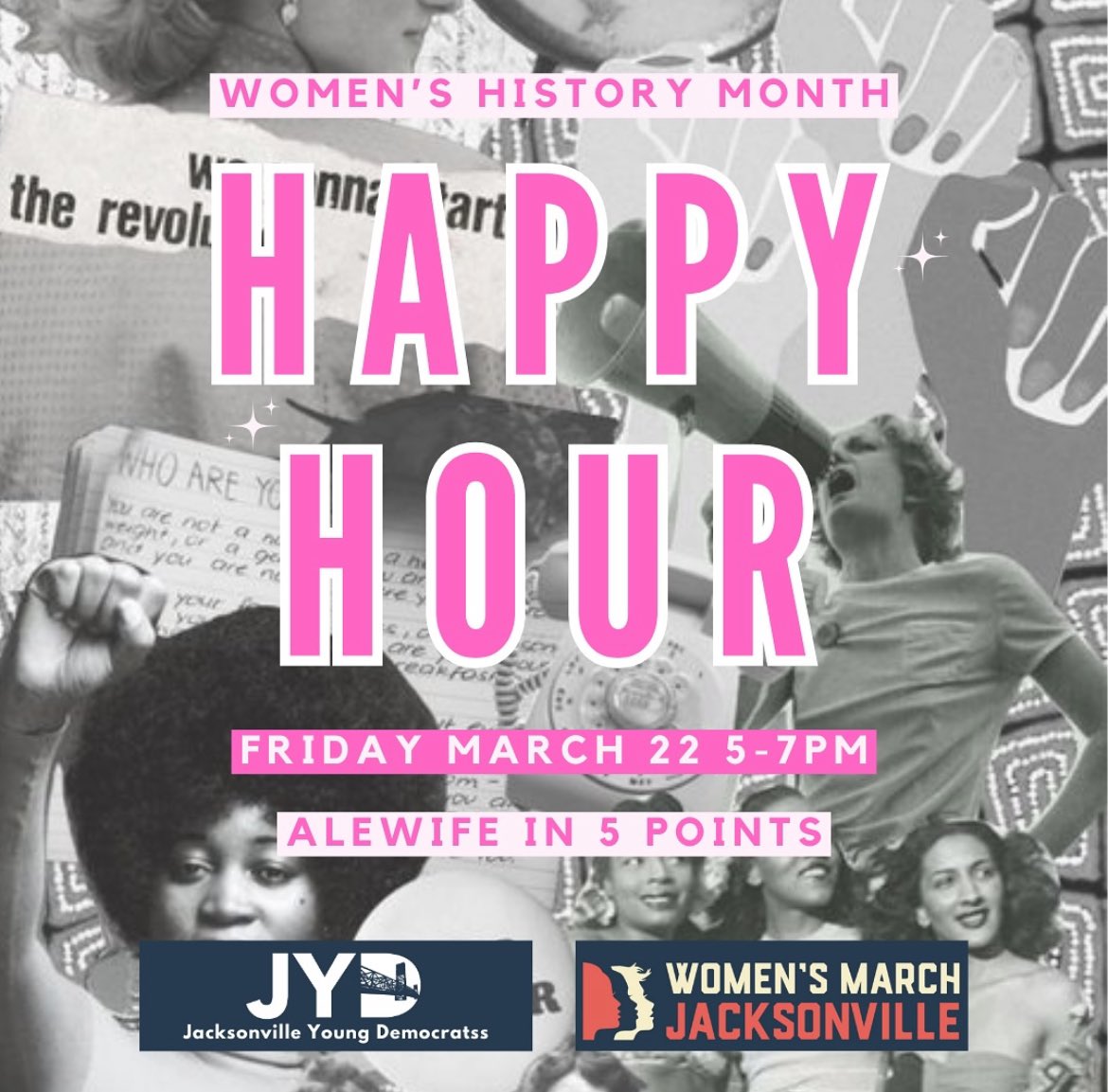 UNF Dems board is joining @JaxYoungDems & Women’s March Jax at Alewife Bottle Shop, Mar 22, 5-7pm, to celebrate #womenshistorymont! Come join us!!