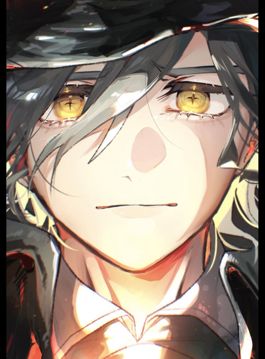 edmond dantes (fate) solo looking at viewer shirt 1boy hat hair between eyes closed mouth  illustration images