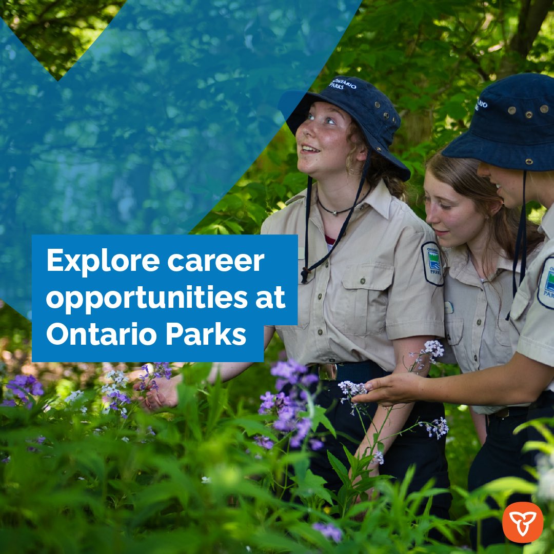 Jump start your career and join the team at @OntarioParks this summer! Where work meets wilderness. 🏕️ @OntarioParks is now recruiting students aged 15 and older for a variety of positions. Apply today at ontarioparks.com/careers