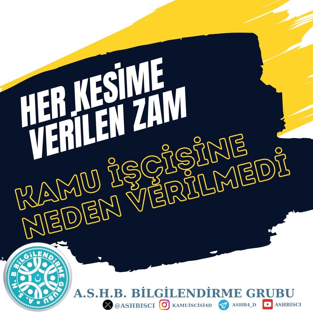 750 BİN İŞÇİ
NE İSTİYOR?
💠Seyyanen zam
💠Refah payı
💠Meslek kodu
💠Tayin-becaiş
💠Kıdem tazminatı tavanı
💠Statü Değişikliği
💠Haftalık 40 Saat Çalışma
💠Egitim-Öğrenim Farkı
💠Sendika Aidatlarında İndirim
💠Zorunlu Emekli işe İade
💠Kıdem-Yıl Farkı
#iscisecimibekliyor