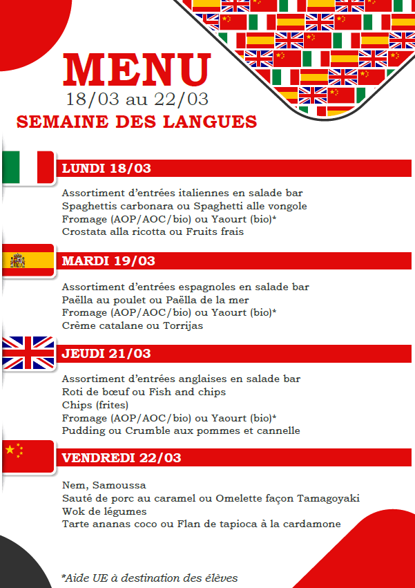 ClgCarnot06's tweet photo. Au programme de la Semaine des langues :
- Menus internationaux à la cantine
- Dégustation de Marmite Vs Peanut butter 
- Lancement du Big Challenge Club 
On se régale cette semaine au collège ! https://t.co/xotx9tgC3k