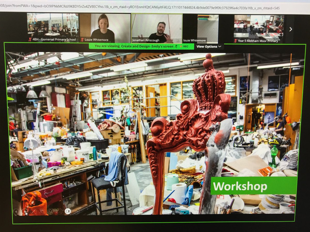 GomersalArt's tweet photo. Year 4 absolutely loved their Zoom session with @RoyalOperaHouse @ROHSchools today. We met a set designer who taught our children how to make a serpent puppet, which we then used to help tell part of the Magic Flute story #CreateAndDesign https://t.co/aIaOFKbKFu