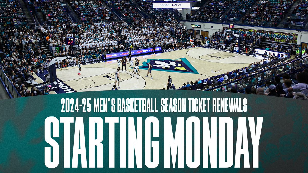 Season ticket renewals start next week & feature: ▪️🆕 Seahawk Club early renewal incentives ▪️No reseating of Trask Coliseum ▪️Seat upgrade requests ▪️🆕 Floor seat inventory ▪️No change to Seahawk Club seat requirements ▪️Updated Seahawk Club Gameday amenity levels
