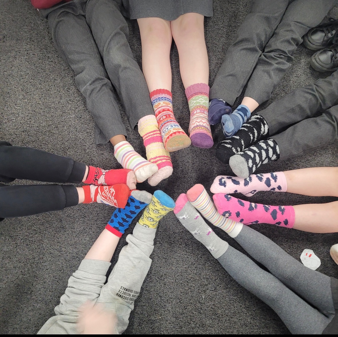 Dosbarth Elm have worn odd socks to celebrate world down syndrome day!