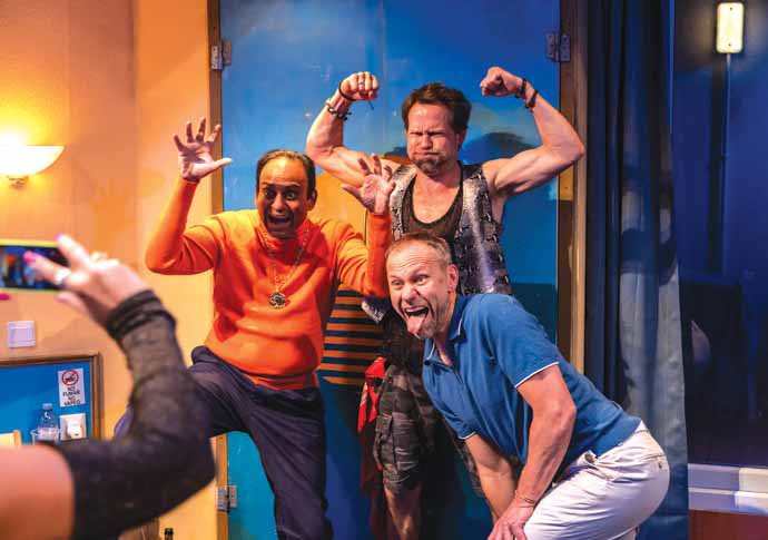Huge congratulations @neildsouza8 on your fantastic piece OUT OF SEASON 👏🏽🕺🏽🎭👏🏽 As much play as it is party! 🥳 I had such a great time and felt in Ibiza myself! 😍😂 The tension really lands and it’s such a full story so really well done mate 🙏🏽 #HTOutofSeason @Hamps_Theatre