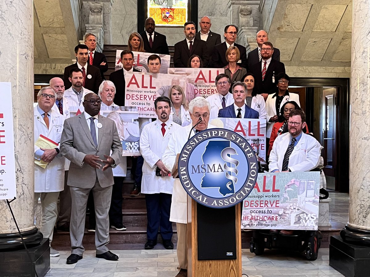 MSMA and Mississippi businesses advocated for working, low-income Mississippians today at the State Capitol. ALL MISSISSIPPI WORKERS DESERVE ACCESS TO HEALTHCARE. #AccessToHealthcare