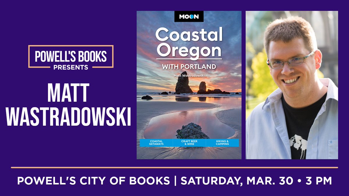 wastro's tweet image. Hey, friends! I have a new book—&quot;Moon Coastal Oregon&quot;—coming out next week! And then a few days later, I&apos;ll share some fun, memorable, and harrowing Oregon travel stories at @Powells! I hope to see you there!