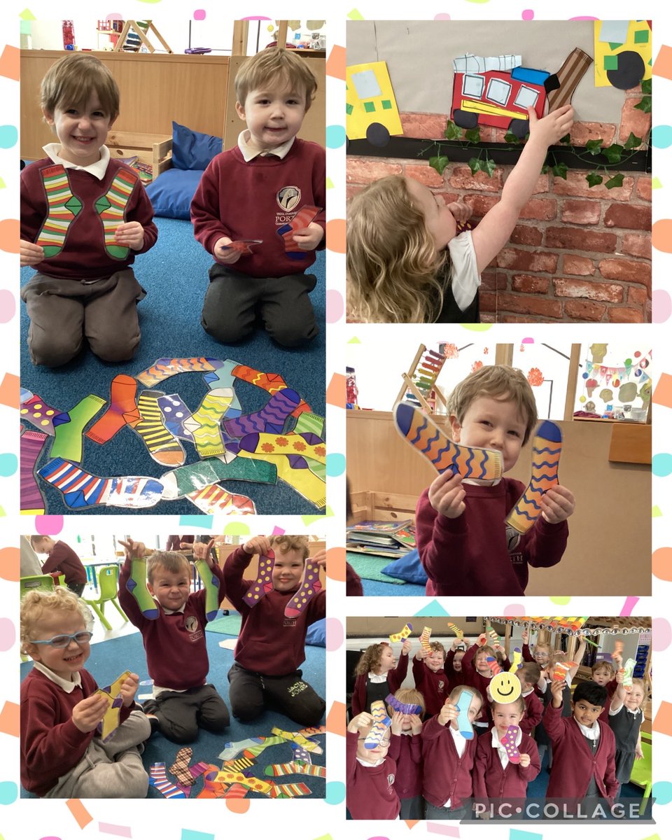 Dosbarth Willow have had so much fun today! We went on a 'Sock hunt' and we sorted all the socks we found to make matching pairs. We also talked about all the different colours, shapes and patterns we could see.