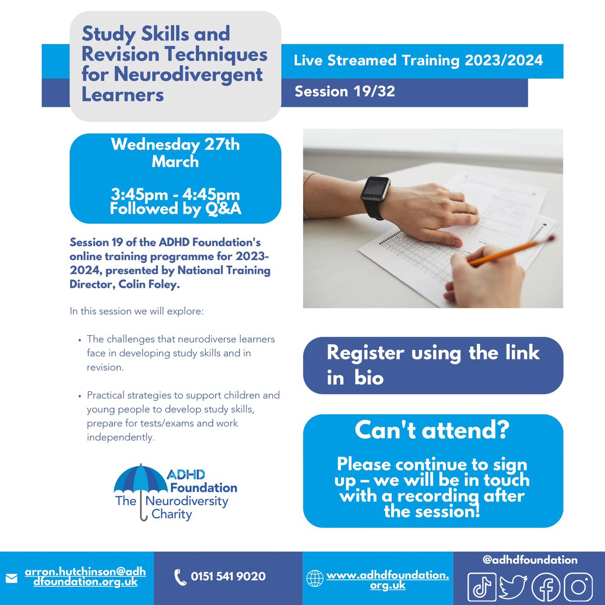 The Neurodiversity Charity ADHD Foundation (@adhdfoundation) on Twitter photo Wednesday Webinars for Teachers 27th March 3.45-4.45pm + optional 30 minute Q & A Study & Revision Skills for Neurodivergent Learners: book here: eventbrite.co.uk/e/study-skillsโฆ <a href="/RainbowEduMAT/">Rainbow Education MAT</a> <a href="/COLA_Trust/">City of London Academies Trust</a> <a href="/ISRheintal/">International School Rheintal</a> <a href="/IntSchoolMag/">International School Magazine</a> <a href="/isdedu/">International School of Dรผsseldorf</a> <a href="/TKATAcademies/">TKAT: Achieving More Together.</a> @TEAL_Trust <a href="/glosdiocschools/">Gloucester Diocesan Schools</a> Wednesday Webinars for Teachers 27th March 3.45-4.45pm + optional 30 minute Q & A Study & Revision Skills for Neurodivergent Learners: book here: eventbrite.co.uk/e/study-skillsโฆ <a href="/RainbowEduMAT/">Rainbow Education MAT</a> <a href="/COLA_Trust/">City of London Academies Trust</a> <a href="/ISRheintal/">International School Rheintal</a> <a href="/IntSchoolMag/">International School Magazine</a> <a href="/isdedu/">International School of Dรผsseldorf</a> <a href="/TKATAcademies/">TKAT: Achieving More Together.</a> @TEAL_Trust <a href="/glosdiocschools/">Gloucester Diocesan Schools</a>