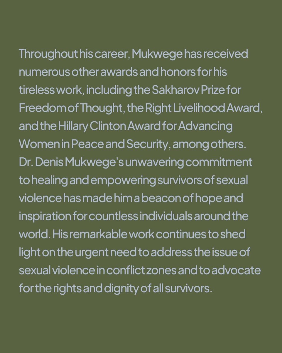 Today's #spotlight is on Dr. Denis Mukwege, a Congolese gynecologist and Pentecostal pastor.

#africanews #bbcnews #eliteAfricans #africanpolitics #africanentrepreneurs #aljazeera #bbcnews #nigeria #nigeriapolitics #congo