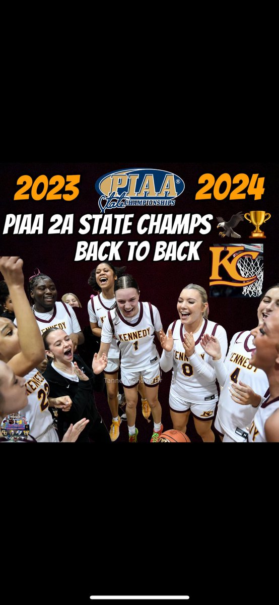 My Girls did it again. The best 2A Girls Basketball team in PA @KC_GBB  the FAB 5 will be back next year. @LaykeF @_moniquevincent  @bellamagestro2  @Tori_Harvey23 @madisonpfleger0 💯💪🏿🫡  congratulations coach @JustinMagestro