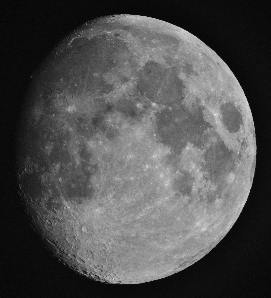 The Moon, 21.3.2024, 19:00 CET #NikonP1000 freehand snapshot