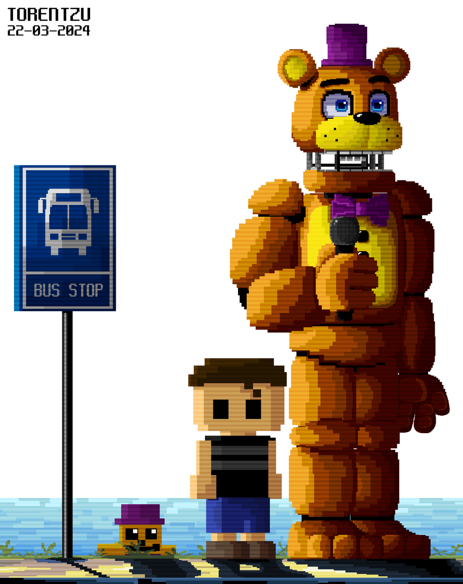 _torentzu_'s tweet photo. Bus Stop (ibisPaint X) #FNAF #FNAF4 #fnafart #fnaffanart #fredbear #evanafton https://t.co/YvRCpWfuwr