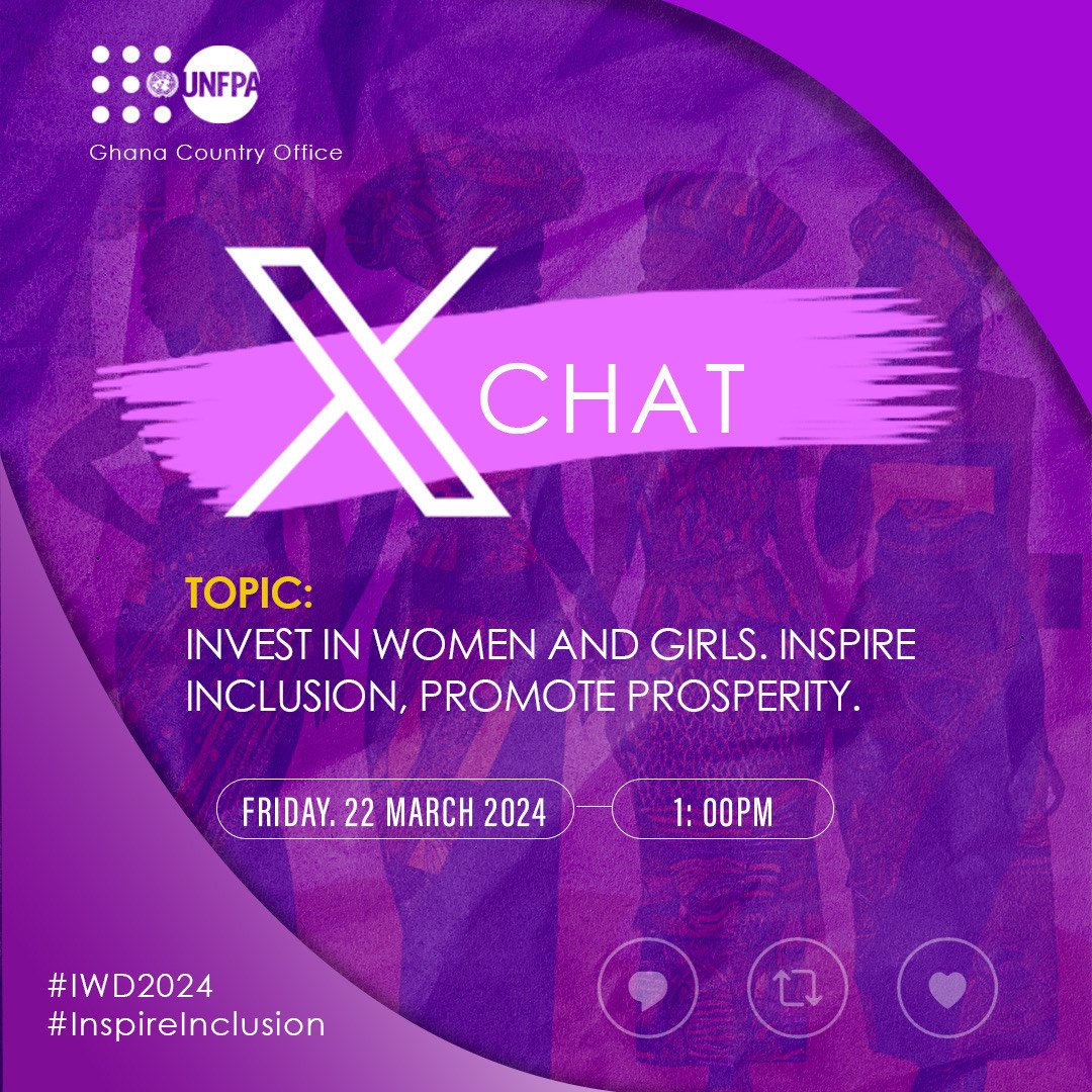 Join us tomorrow at 1:00pm for an engaging X Chat as part of the International Women's Day Celebrations. #IWD2024 #InspireInclusion