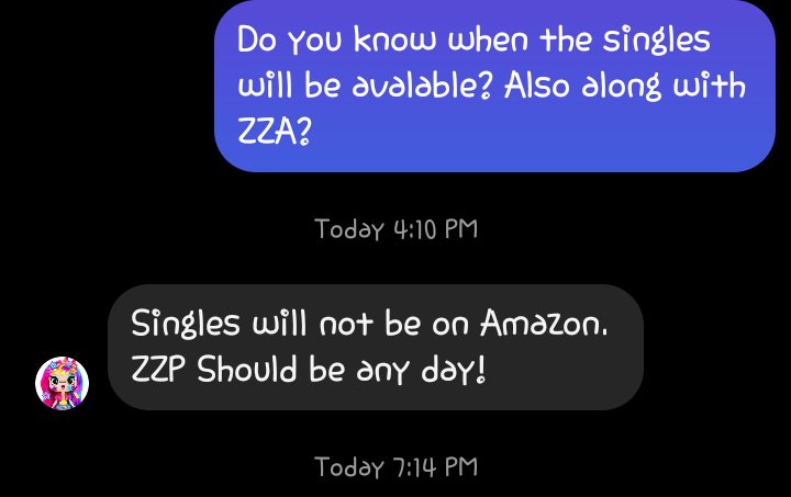 The five inch singles will NOT be Amazon US! But hey, ZZP will be! #decoragirlz #zhuzhupets
