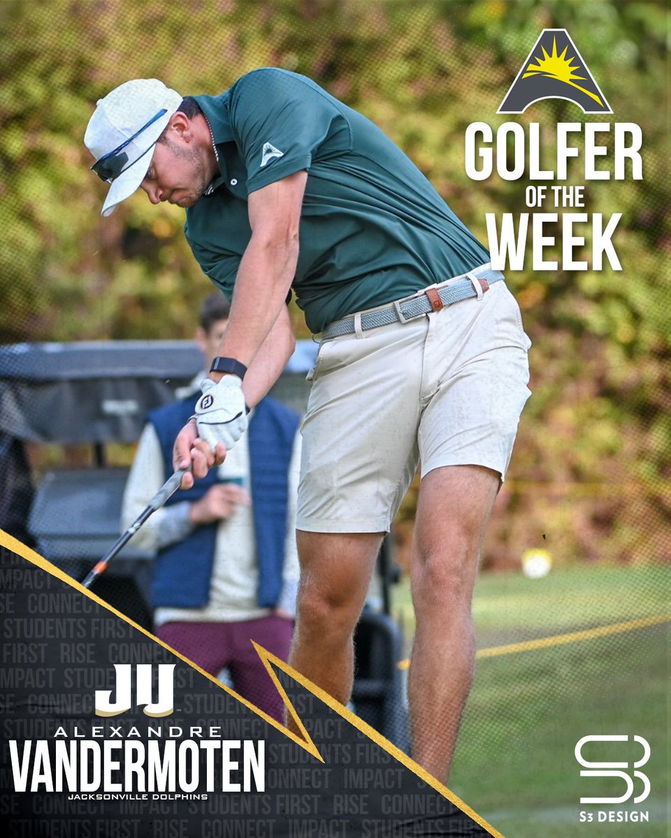 Congratulations to our #ASUNMGOLF Golfer of the Week! ⬇️⛳️ 🟢Alexandre Vandermoten, @JAX_MGOLF 📰 | asunsports.org/news/2024/3/21… #ASUNBuilt | #JUPhinsUp 🐬 | @JAX_Dolphins