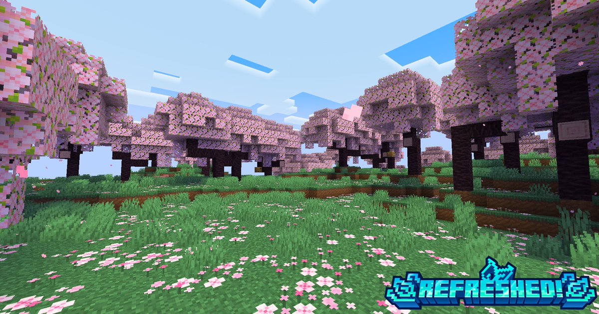 • New cherry biome color coming to Refreshed! resourcepack ✨🌸

#Blockbench #Minecraft #pixelart