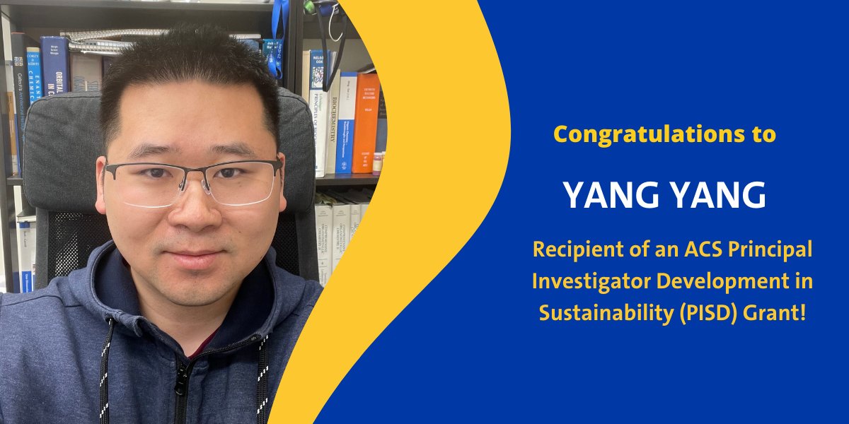 ACS Green Chemistry Institute (@acsgci) on Twitter photo Assistant Professor Yang Yang from @UCSantaBarbara has been awarded an <a href="/AmerChemSociety/">American Chemical Society</a> PISD Grant! The grant will fuel his #biocatalysis research through an academia-industry partnership with @Genentech 🌿 Congrats! brnw.ch/21wI67z #GreenChemistry Assistant Professor Yang Yang from @UCSantaBarbara has been awarded an <a href="/AmerChemSociety/">American Chemical Society</a> PISD Grant! The grant will fuel his #biocatalysis research through an academia-industry partnership with @Genentech 🌿 Congrats! brnw.ch/21wI67z #GreenChemistry