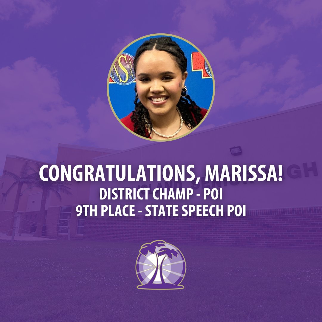 Congratulations to GISH Senior, Marissa Crosby!

Marissa was the District Speech Champ in Program Oral Interpretation (POI) and finished 9th overall at yesterday's State Speech meet.

Cael Wiegert also qualified for state in Entertainment.

Way to go!

#WeAreGIPS 🌴🏆️