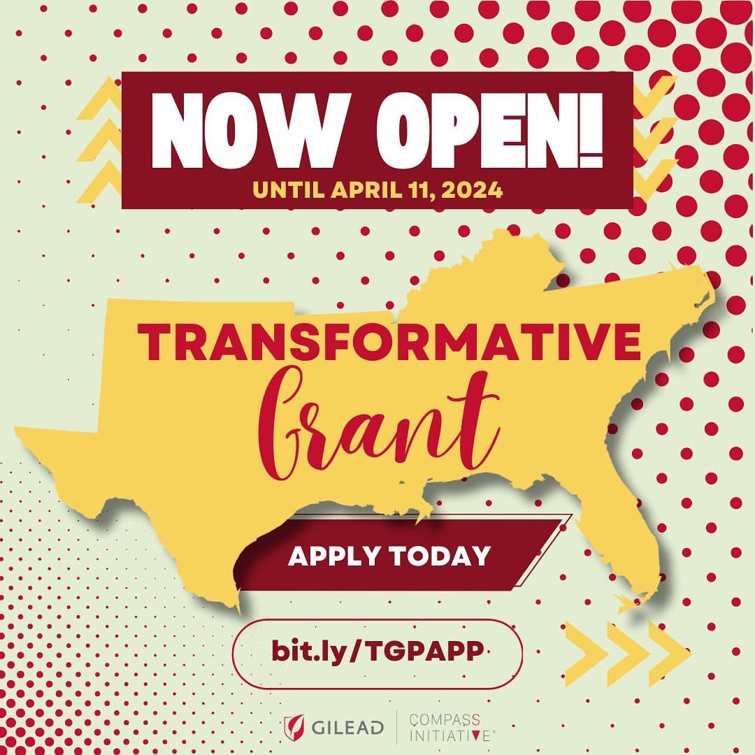 Transformative Grant Applications are now OPEN! 🎉Whether you’re passionate about building stronger communities, championing wellness, or breaking down barriers, there’s a focus area just for you. Apply by April 11th: bit.ly/TGPAPP #TransformtheSouth
