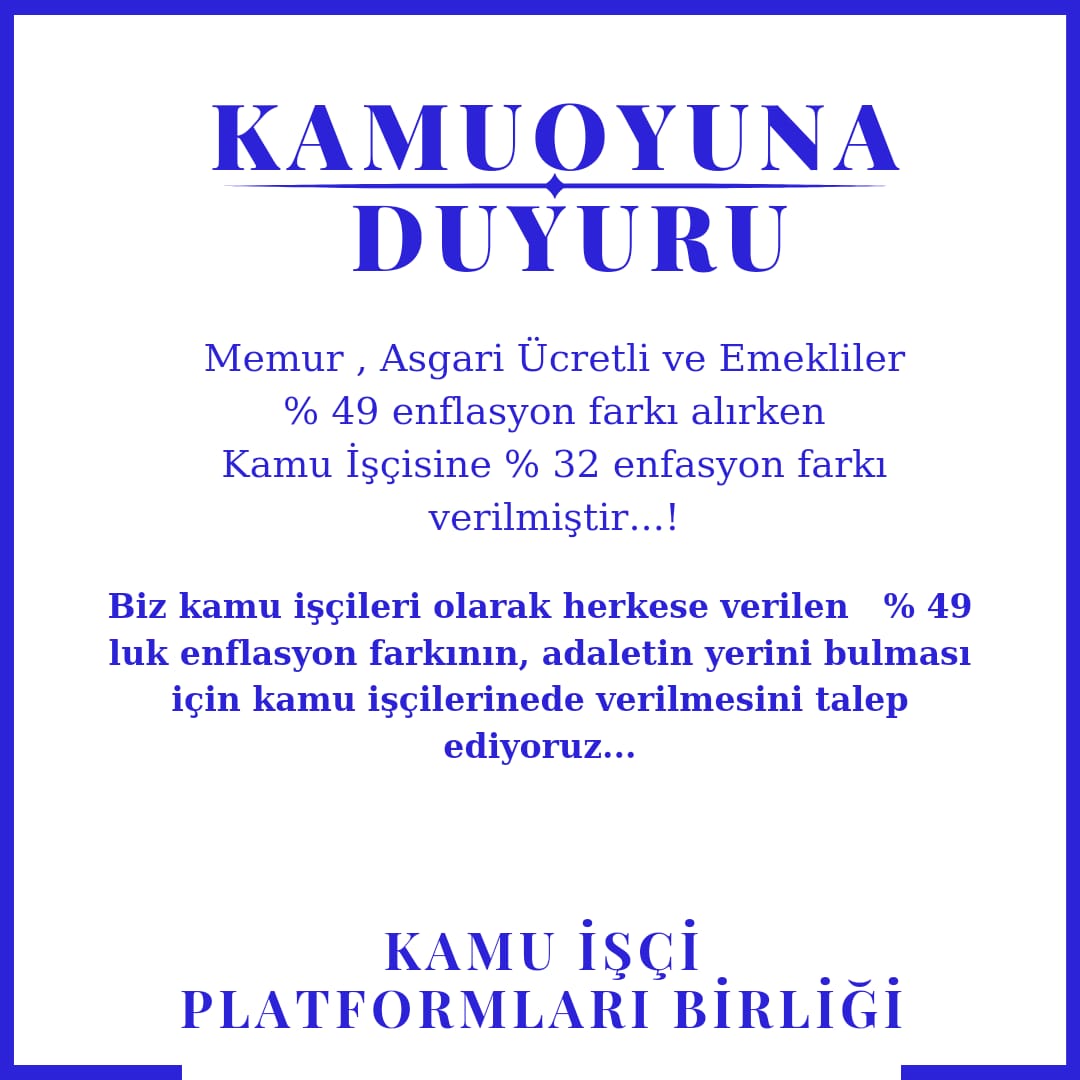 Verilmeyen % 49.25 + 12 bin ₺ Seyyanen Zam için, görmezden gelinen 👍🚀🚀🚀 #iscisecimibekliyor