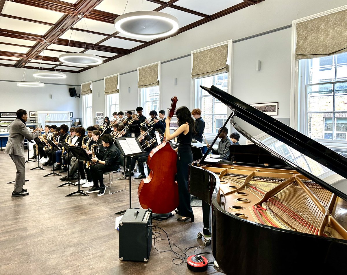 An amazing afternoon of jazz collaboration - we hosted Riverdale Country School, NY’s Big Band as the final stop on their UK tour. The afternoon finished with a joint concert, featuring each school in turn followed by two massed joint items. A very loud, and very fun, day!
