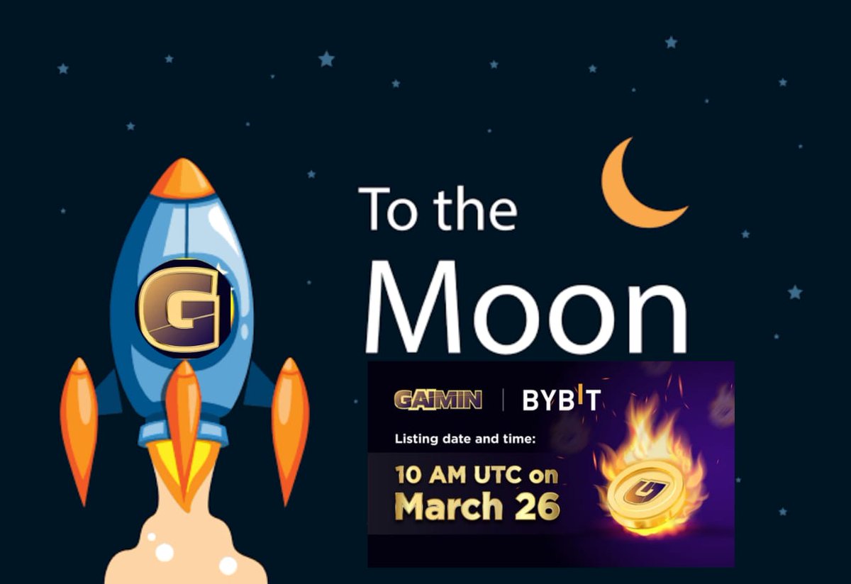 <a href="/GaiminIo/">GAIMIN</a>   TO THE MOON 
$GMRX
LISTING DATE ON BYBIT ON 10 AM UTC ON MARCH 26TH
