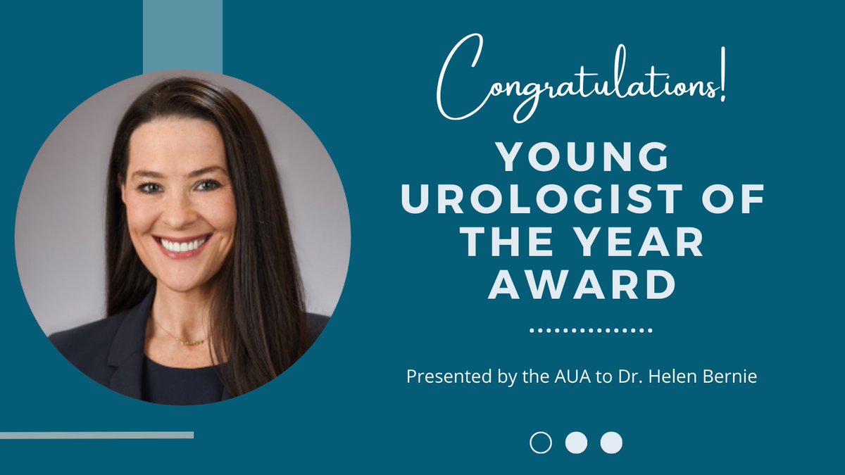 Congratulations to SMSNA Board Member @drhelenbernie for being named one of the Young Urologist of the Year Award Winners by @AmerUrological! Read more about Dr. Bernie here: auanet.org/membership/mem…
