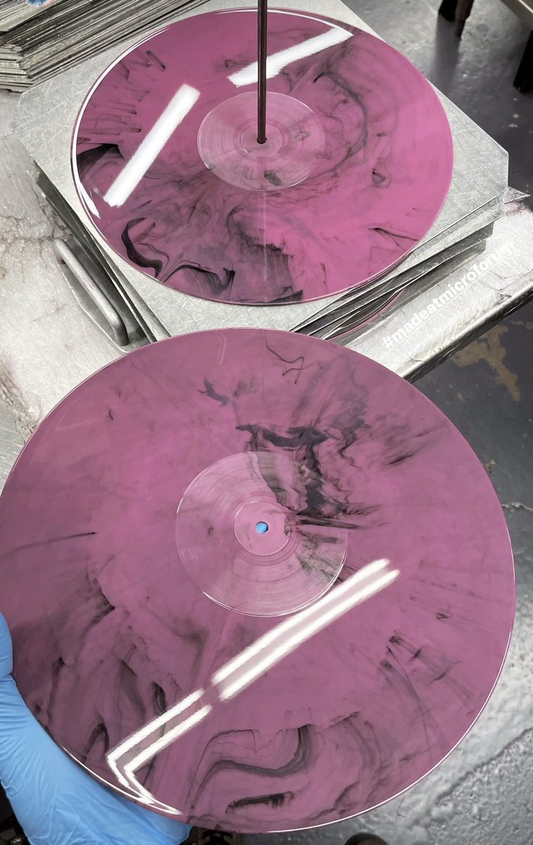 Shiny and new, hot off the presses! #vinyl #madeatmicroforum #records #music #toronto #vinylcommunity #colouredvinyl #vinylrecords #supportlocal