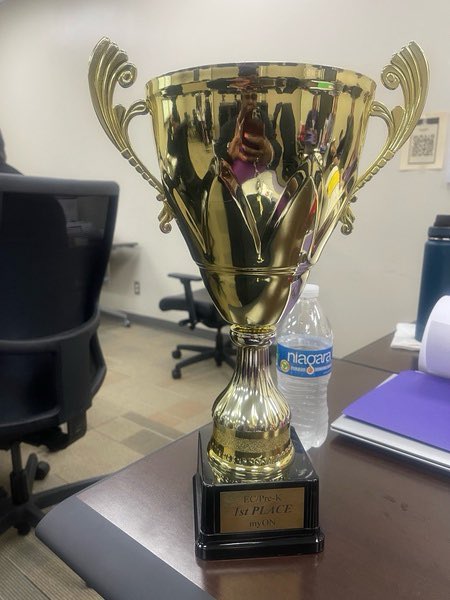 Who just took the first place trophy in the myON district challenge? Jones Jags!! Excellence in Everything #jagswag. Great job students and teachers
