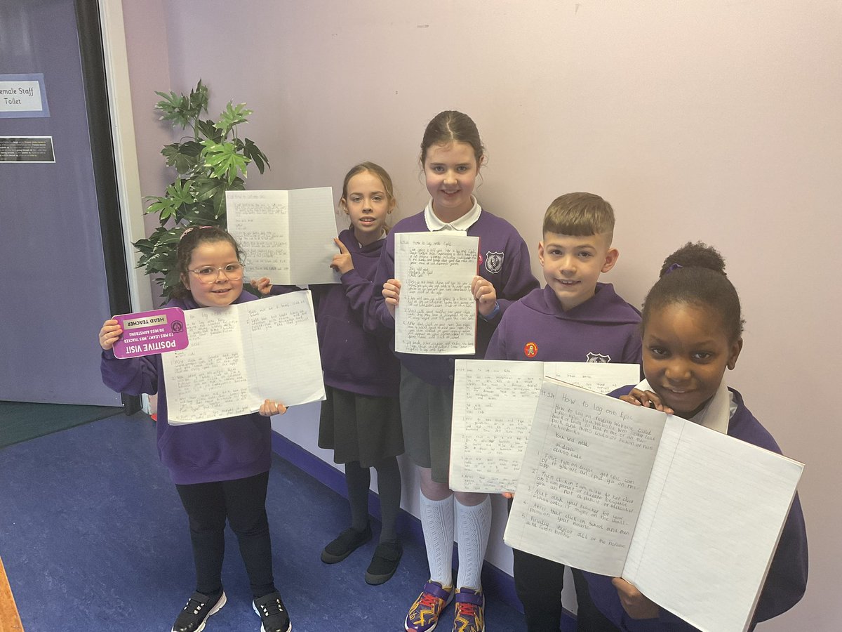 🌟Positive visit alert! 🌟This group of P4 learners wrote very detailed instructions on how to access books on @epic4kids 🌟Great use of the genre targets to self and peer assess too! @wl_literacy