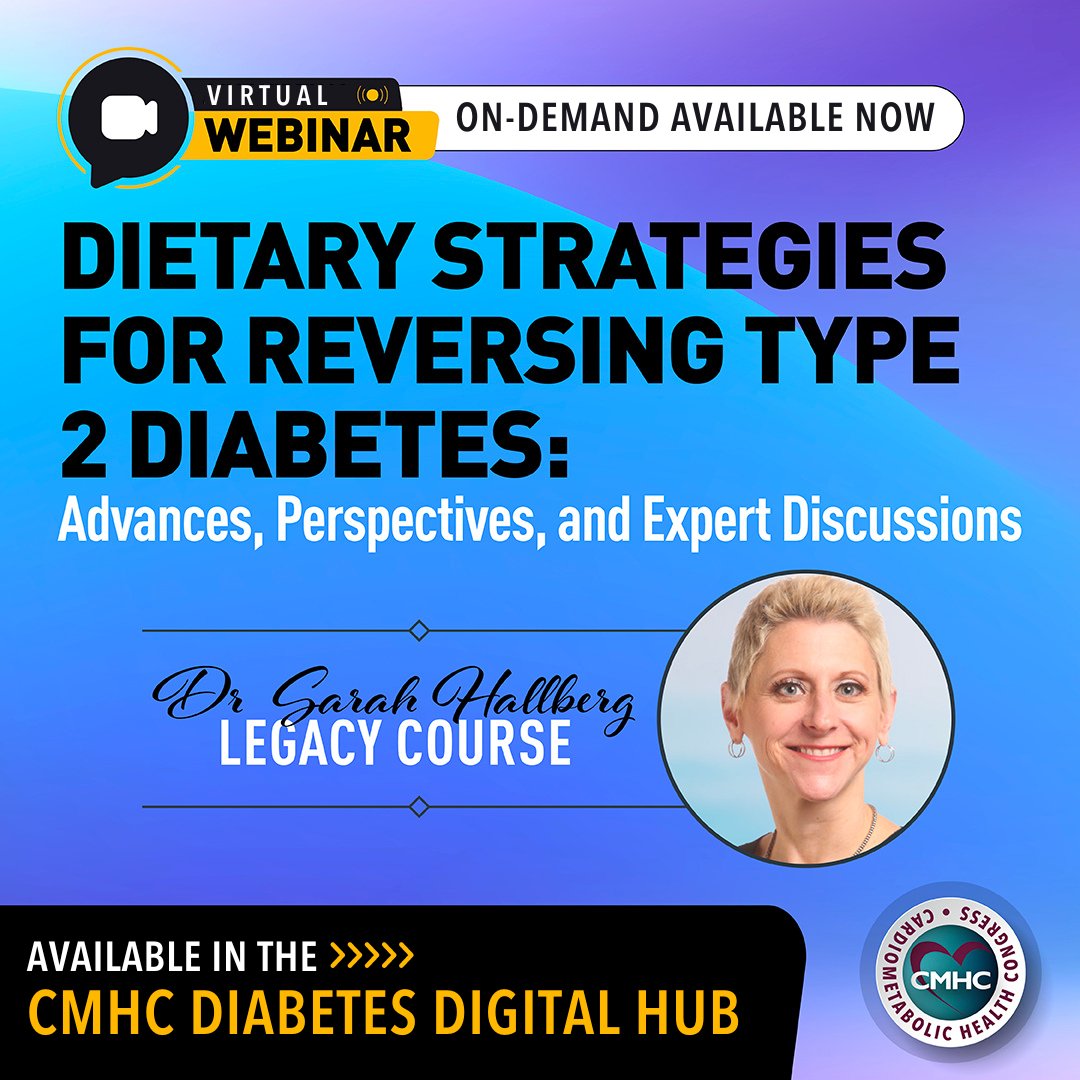 ➡️Missed the Dr. Sarah Hallberg Legacy Course last month? It's available now 🎥on-demand ❓Follow these steps: 1️⃣ Go to the CMHC Diabetes Hub 2️⃣ Select the Expert Highlights tab 3️⃣ Watch the expert recording 🔗Watch now: cmhc.info/4aiughL @bigfatsurprise @BenBikmanPhD