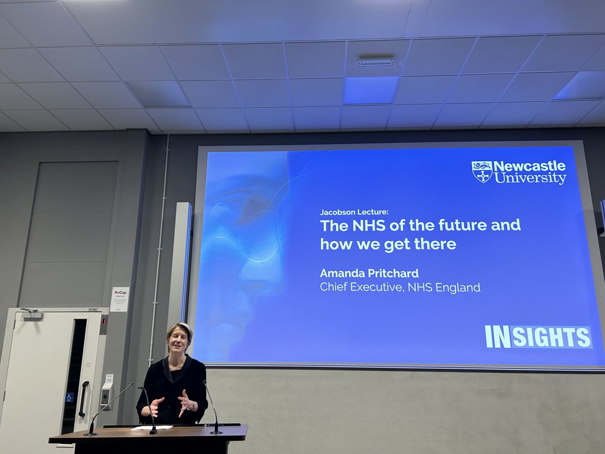 ⁦⁦@AmandaPritchard⁩ ⁦@NHSEngland⁩ reflects on future of #NHS ⁦@InsightsNCL⁩ ⁦@UniofNewcastle⁩ We’re pleased to be working with our partners in health system to support #innovation #workforce and our role as #AnchorInstitutions