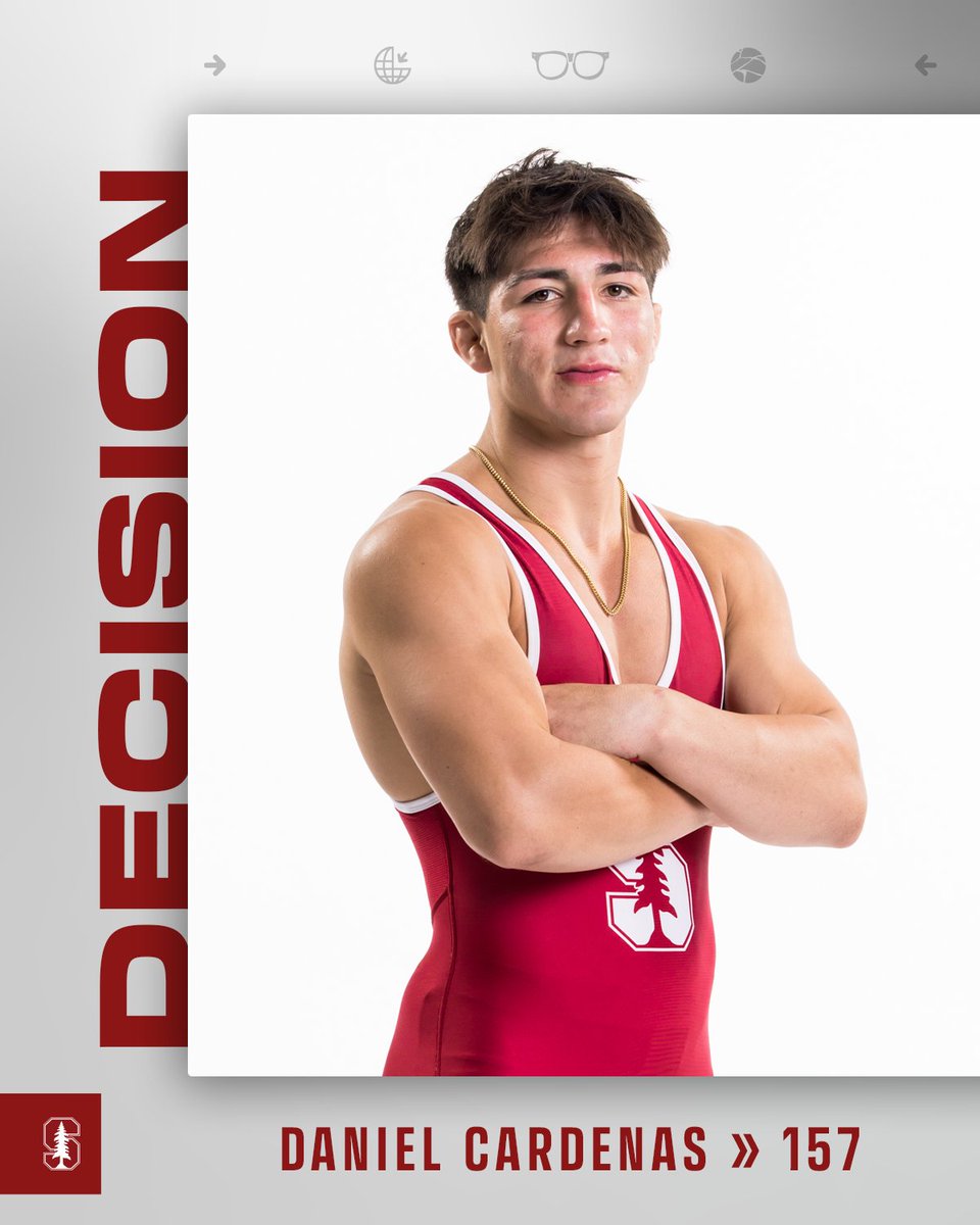 157: (6) @dancardenas03 picks up a 5-0 decision over (27) Sonny Santiago (UNC) in the opening round 👏 #GoStanford x #GoldRush