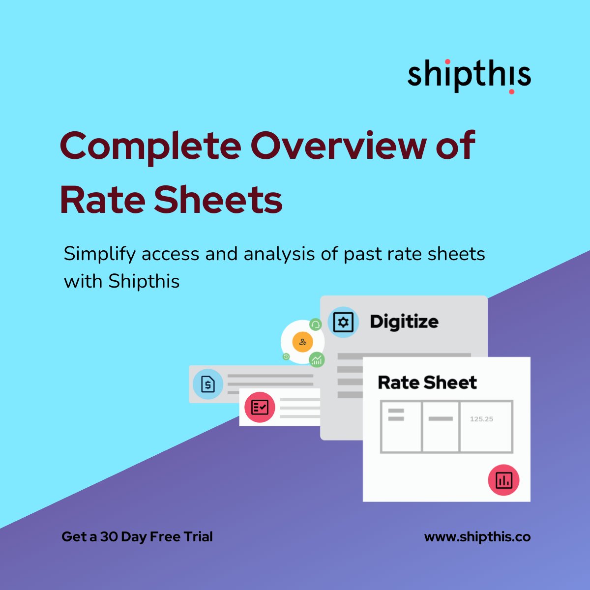 Shipthis ensures easy access and analysis of your rate sheet history at your fingertips. It ensures easy access to information, centralizes data handling, and boosts transparency, by digitizing your operations for effortless management. #Shipthis #RateSheetManagement