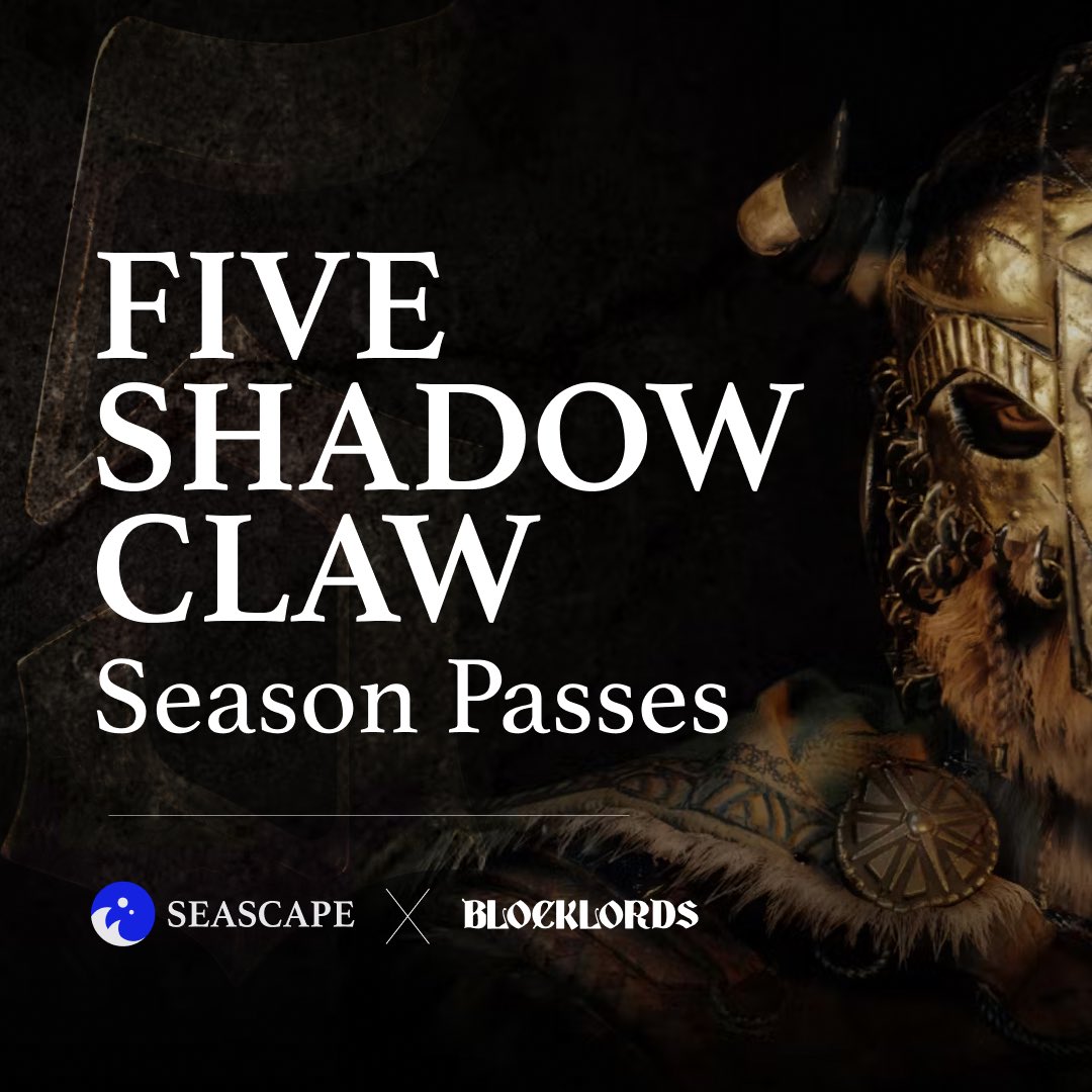 seascapenetwork's tweet photo. 🔥BLOCKLORDS GIVEAWAY🔥

Shadowclaw Season is upon us &amp; Seascape is giving away 5 Shadowclaw Passes ⚡️🚨

🦉 Get 20% EXP boost &amp; EXTRA rewards as you climb the leaderboard!

📅 Winners TBA on April 9

To participate:
🔶 Follow @seascapenetwork
🔶 Follow @BLOCKLORDS
🔶 Like &amp; RT https://t.co/9bLDBCj7y5