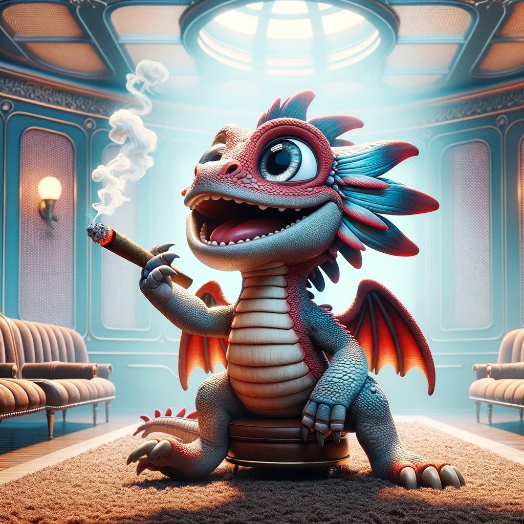 So, since me and Mr. @HC_Townes enjoy a fine cigar, as do many others...we thought...why not see if the community wants a new rare trait added before launch? Show us if you want it or not, 50 reposts and we shall have a few #DragonZ with stogies 🐲 #MainnetZ #NetZ @AeonForgeio
